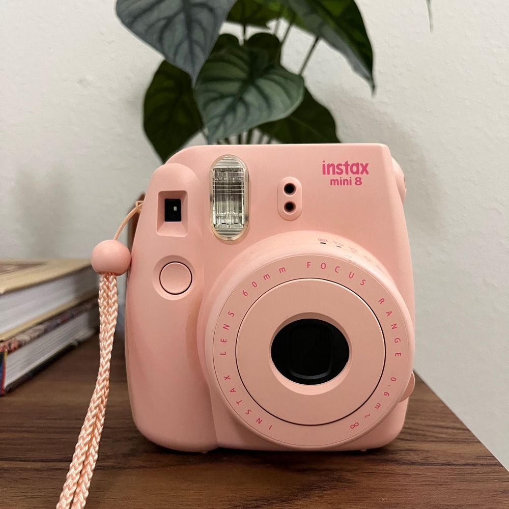 Pink Fujifilm Instax Mini 8 with film